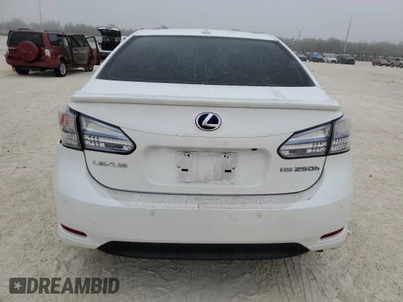 2010 Lexus HS 250h with VIN JTHBB1BA8A2020371, listed as a Copart auction lot 86798194 with 70,735 mi miles and Non Repairable. Bid and sale history available at DreamBid. Image 6.