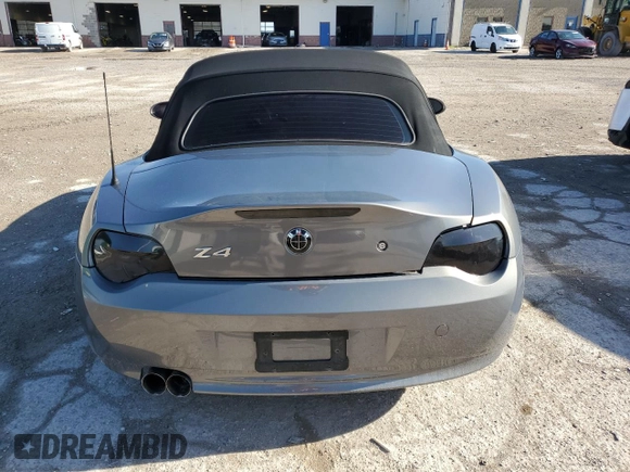 2007 BMW Z4 3.0i with VIN 4USBU33577LW73487, listed as a Copart auction lot 54778025 with Not provided miles and Salvage title. Bid and sale history available at DreamBid. Image 6.