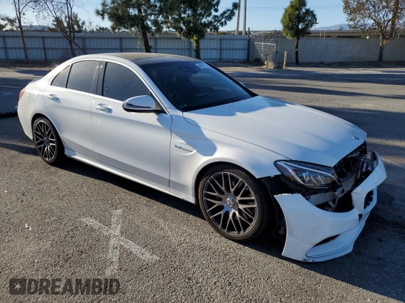 2017 Mercedes-Benz C 63 AMG with VIN 55SWF8GB0HU194099, listed as a Copart auction lot 84697274 with 79,948 mi miles and Salvage title. Bid and sale history available at DreamBid. Image 4.