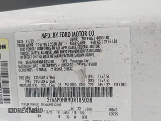 2013 Ford Fusion SE with VIN 3FA6P0HR9DR185038, listed as a IAAI auction lot 42104424 with 174,354 mi miles. Bid and sale history available at carsss.com. Image 9.