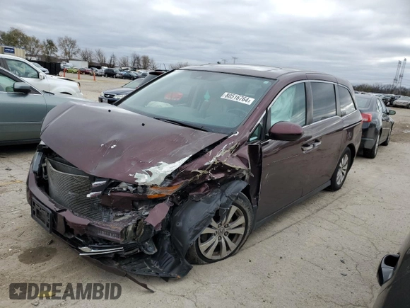 2015 Honda Odyssey EX-L with VIN 5FNRL5H62FB085566, listed as a Copart auction lot 50026065 with Not Provided miles and Non Repairable. Bid and sale history available at DreamBid. Image 1.