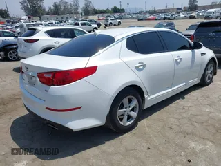 2015 Kia Optima LX with VIN KNAGM4A78F5661726, listed as a IAAI auction lot 42161244 with 105,521 mi miles. Bid and sale history available at carsss.com. Image 4.