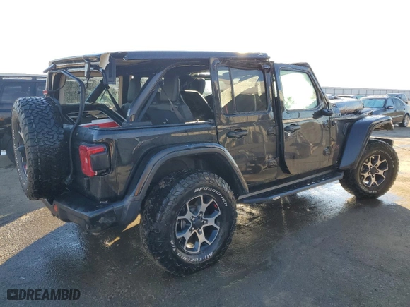 2019 Jeep Wrangler Unlimited Rubicon with VIN 1C4HJXFN1KW656901, listed as a Copart auction lot 38178404 with 17,546 mi miles and Salvage Title. Bid and sale history available at carsss.com. Image 3.