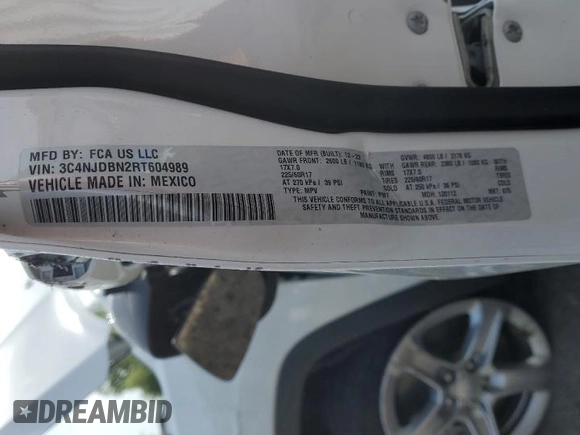 2024 Jeep Compass Latitude z VIN 3C4NJDBN2RT604989, wystawiony jako Copart lot #56880335 z przebiegiem 21 445 mil mil oraz Nie do naprawy • Non repairable. Historia ofert i sprzedaży dostępna na DreamBid. Obrazek 13.
