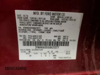 2016 Ford Flex SEL with VIN 2FMHK6C85GBA23277, listed as a Copart auction lot 51213825 with 75,824 mi miles and Non Repairable. Bid and sale history available at carsss.com. Image 13.