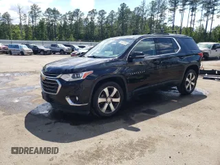 2018 Chevrolet Traverse LT z VIN 1GNEVHKW9JJ243641, wystawiony jako Copart lot #55422995 z przebiegiem 114 120 mil mil oraz Szkoda całkowita • Salvage title. Historia ofert i sprzedaży dostępna na DreamBid. Obrazek 1.