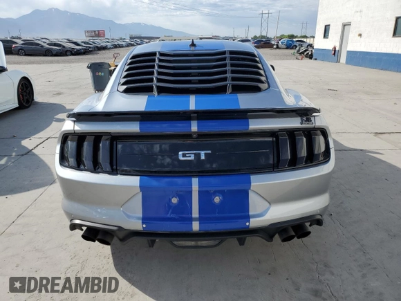 2020 Ford Mustang GT with VIN 1FA6P8CF5L5186488, listed as a Copart auction lot 59711705 with 37,602 mi miles and Salvage title. Bid and sale history available at DreamBid. Image 6.
