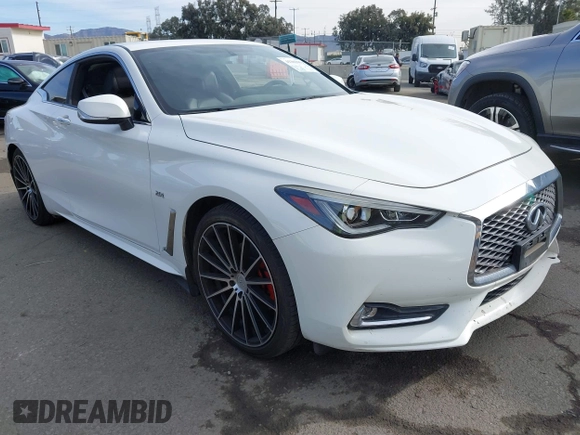 2018 Infiniti Q60 Luxe with VIN JN1CV7EK6JM200248, listed as a IAAI auction lot 41383059 with 55,459 mi miles and . Bid and sale history available at carsss.com. Image 1.