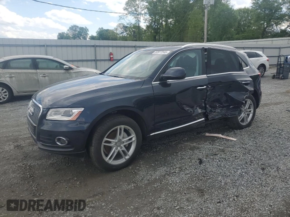 2017 Audi Q5 Premium with VIN WA1C2AFPXHA072423, listed as a Copart auction lot 52877245 with Not provided miles and Salvage title. Bid and sale history available at DreamBid. Image 1.