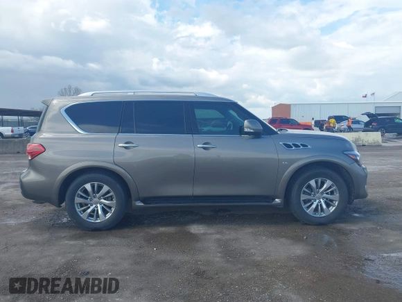 2017 Infiniti QX80 with VIN JN8AZ2NF8H9644800, listed as a IAAI auction lot 41898790 with 129,262 mi miles. Bid and sale history available at carsss.com. Image 13.