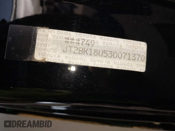 2003 Toyota Prius with VIN JT2BK18U530071370, listed as a IAAI auction lot 41475089 with 131,967 mi miles. Bid and sale history available at carsss.com. Image 9.