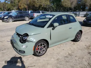 2015 FIAT 500 Sport with VIN 3C3CFFBR1FT707439, listed as a Copart auction lot 49444145 with 65,842 mi miles and Salvage Title. Bid and sale history available at carsss.com. Image 1.