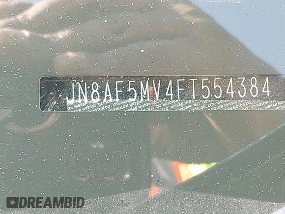 2015 Nissan Juke S with VIN JN8AF5MV4FT554384, listed as a IAAI auction lot 41834669 with 167,040 mi miles and . Bid and sale history available at DreamBid. Image 17.