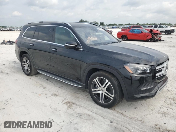 2022 Mercedes-Benz GLS 450 with VIN 4JGFF5KE4NA748410, listed as a Copart auction lot 54735164 with 11,909 mi miles and Salvage Title. Bid and sale history available at DreamBid. Image 4.