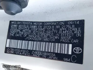 2015 Toyota Prius Four with VIN JTDKN3DU9F1880109, listed as a IAAI auction lot 41836738 with 198,817 mi miles. Bid and sale history available at carsss.com. Image 9.