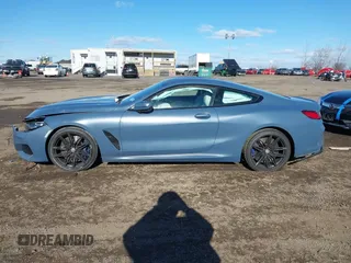 2019 BMW 8 Series M850i xDrive with VIN WBABC4C54KBU96780, listed as a IAAI auction lot 41015686 with 15,451 mi miles and . Bid and sale history available at DreamBid. Image 14.