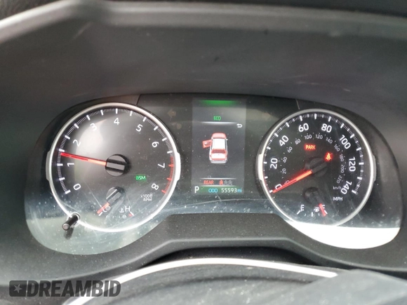 2019 Toyota RAV4 XLE with VIN 2T3W1RFVXKW043919, listed as a Copart auction lot 52998715 with 55,593 mi miles and Salvage Title. Bid and sale history available at carsss.com. Image 9.