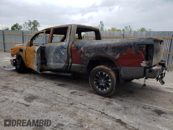 2016 Nissan Titan Platinum Reserve with VIN 1N6BA1F44GN508262, listed as a Copart auction lot 54571155 with Not provided miles and Non repairable. Bid and sale history available at DreamBid. Image 2.