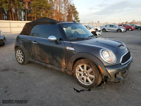 2011 MINI Cooper Convertible s with VIN WMWZP3C53BTX83342, listed as a Copart auction lot 85468174 with 105,535 mi miles and Salvage Title. Bid and sale history available at carsss.com. Image 4.