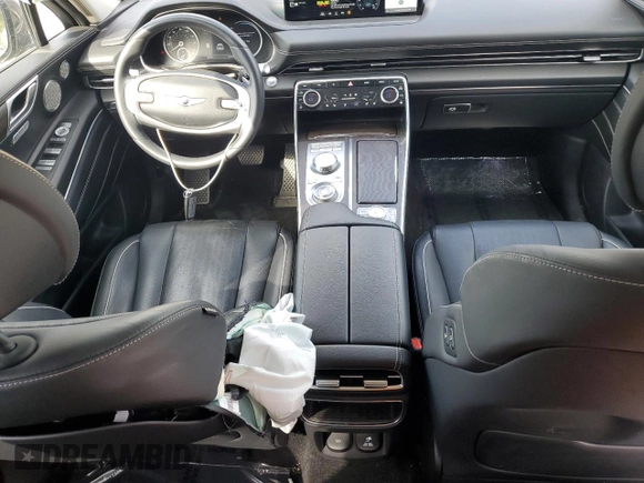 2023 Genesis GV80 with VIN KMUHBDSB4PU107507, listed as a Copart auction lot 54907715 with 89,970 mi miles and Salvage title. Bid and sale history available at DreamBid. Image 8.