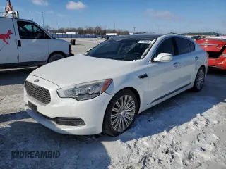 2015 Kia K900 Premium with VIN KNALU4D49F6025052, listed as a Copart auction lot 37285904 with 81,490 mi miles and Salvage Title. Bid and sale history available at carsss.com. Image 1.