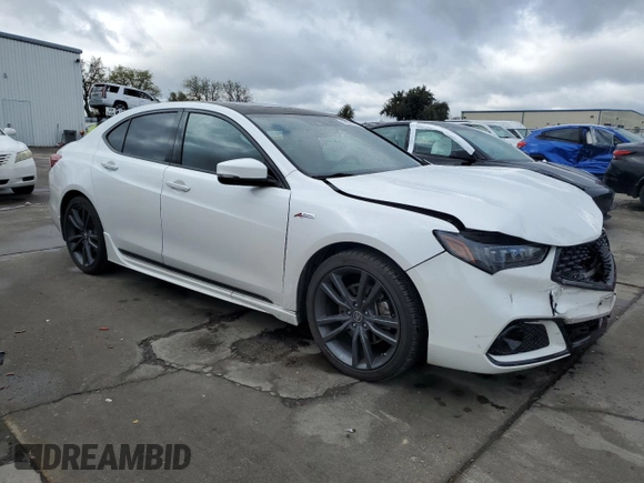 2019 Acura TLX w/A-Spec Pkg with VIN 19UUB1F62KA006023, listed as a Copart auction lot 48974335 with 65,111 mi miles and Salvage Title. Bid and sale history available at carsss.com. Image 4.