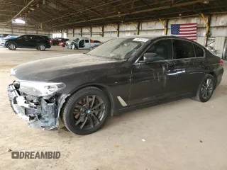 2019 BMW 5 Series 530i with VIN WBAJA5C52KWW01106, listed as a Copart auction lot 50618415 with 81,116 mi miles and Salvage Title. Bid and sale history available at carsss.com. Image 1.