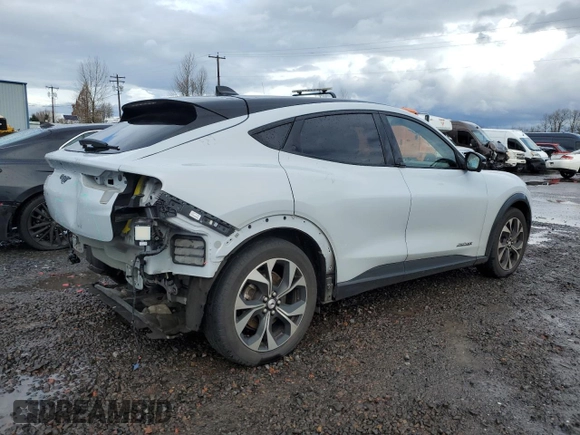 2021 Ford Mustang Mach-E Premium with VIN 3FMTK3SU0MMA25083, listed as a Copart auction lot 45001755 with 46,683 mi miles and Salvage Title. Bid and sale history available at DreamBid. Image 3.