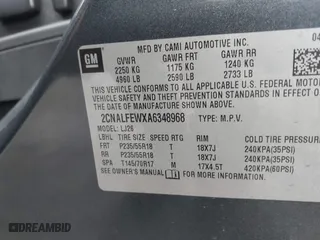 2010 Chevrolet Equinox LTZ with VIN 2CNALFEWXA6348968, listed as a IAAI auction lot 41716501 with 187,996 mi miles. Bid and sale history available at carsss.com. Image 9.