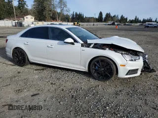 2017 Audi A4 Prestige with VIN WAUFNAF45HN035544, listed as a Copart auction lot 46714815 with 52,159 mi miles and Salvage Title. Bid and sale history available at carsss.com. Image 4.