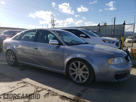 2003 Audi RS 6 with VIN WUAPV54B43N905277, listed as a Copart auction lot 43785095 with 156,178 mi miles and Salvage Title. Bid and sale history available at carsss.com. Image 4.