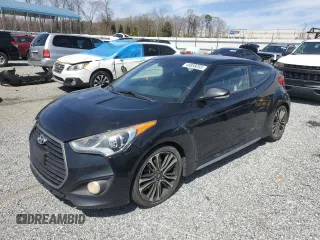 2016 Hyundai Veloster Turbo with VIN KMHTC6AE5GU263035, listed as a Copart auction lot 49858255 with 180,943 mi miles and Salvage Title. Bid and sale history available at carsss.com. Image 1.