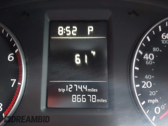 2012 Volkswagen Passat S with VIN 1VWAP7A33CC016887, listed as a IAAI auction lot 42096022 with 86,678 mi miles and . Bid and sale history available at DreamBid. Image 6.