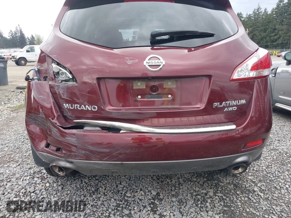 2012 Nissan Murano SV with VIN JN8AZ1MW9CW233153, listed as a IAAI auction lot 41974294 with 91,157 mi miles and . Bid and sale history available at carsss.com. Image 6.