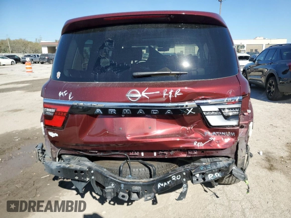 2023 Nissan Armada Platinum z VIN JN8AY2DB8P9830319, wystawiony jako Copart lot #76364214 z przebiegiem 39 534 mil mil oraz Szkoda całkowita • Salvage title. Historia ofert i sprzedaży dostępna na DreamBid. Obrazek 6.
