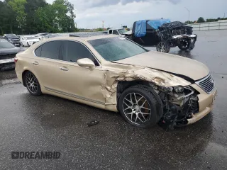 2008 Lexus LS 460 with VIN JTHBL46F885075478, listed as a Copart auction lot 56842225 with 128,897 mi miles and Salvage title. Bid and sale history available at DreamBid. Image 4.