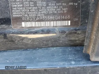 2008 BMW 3 Series M3 с VIN WBSVA93538E041468, выставлен на аукционе Copart как лот 88799515 с пробегом 120 667 миль миль и Списание • Salvage title. История ставок и продаж доступна на DreamBid. Изображение 12.