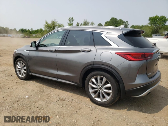 2019 Infiniti QX50 Essential with VIN 3PCAJ5M30KF143361, listed as a Copart auction lot 59331745 with 51,341 mi miles and Salvage title. Bid and sale history available at DreamBid. Image 2.