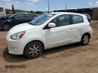 2014 Mitsubishi Mirage ES with VIN ML32A4HJ3EH004663, listed as a Copart auction lot 58862955 with 127,070 mi miles and Salvage title. Bid and sale history available at DreamBid. Image 1.