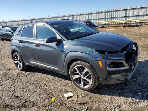 2019 Hyundai Kona Ultimate with VIN KM8K53A5XKU196588, listed as a Copart auction lot 88457605 with 71,663 mi miles and Salvage Title. Bid and sale history available at carsss.com. Image 4.