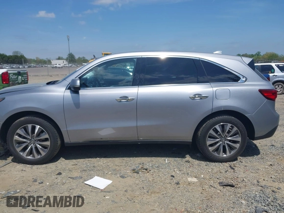 2016 Acura MDX w/Tech with VIN 5FRYD4H41GB048803, listed as a IAAI auction lot 42066482 with 105,435 mi miles. Bid and sale history available at carsss.com. Image 14.