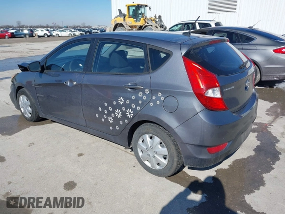2014 Hyundai Accent GS with VIN KMHCT5AE9EU151393, listed as a IAAI auction lot 41571254 with 163,092 mi miles. Bid and sale history available at carsss.com. Image 3.