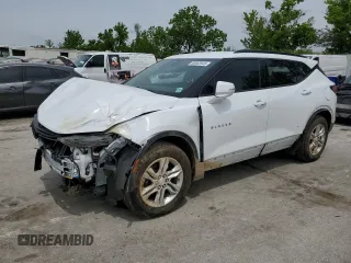 2020 Chevrolet Blazer LT with VIN 3GNKBCRS3LS695569, listed as a Copart auction lot 56642645 with 54,974 mi miles and Salvage title. Bid and sale history available at DreamBid. Image 1.