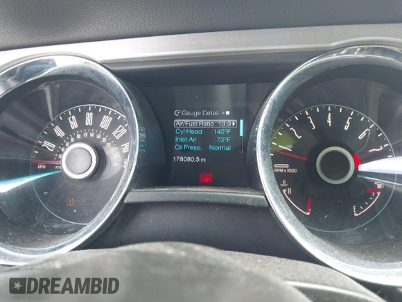 2014 Ford Mustang V6 with VIN 1ZVBP8EM2E5220391, listed as a IAAI auction lot 42160616 with 178,080 mi miles and . Bid and sale history available at DreamBid. Image 7.
