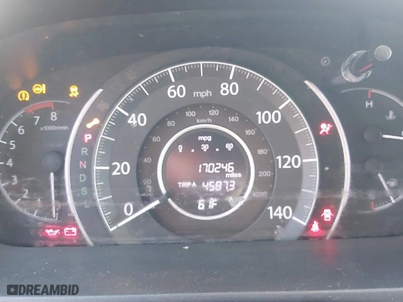 2016 Honda CR-V EX with VIN 3CZRM3H55GG704319, listed as a IAAI auction lot 41881698 with 170,246 mi miles. Bid and sale history available at carsss.com. Image 16.