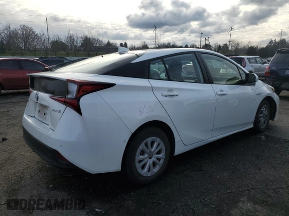 2021 Toyota Prius L Eco with VIN JTDKAMFUXM3149611, listed as a Copart auction lot 44269505 with 81,437 mi miles and Salvage title. Bid and sale history available at DreamBid. Image 3.