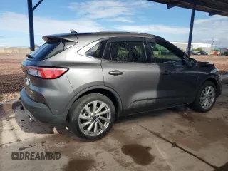 2021 Ford Escape Titanium with VIN 1FMCU9J92MUA08792, listed as a Copart auction lot 59270215 with 29,194 mi miles and Salvage title. Bid and sale history available at DreamBid. Image 3.