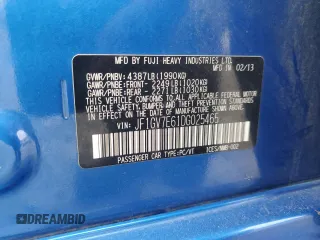 2013 Subaru Impreza Sedan WRX WRX with VIN JF1GV7E61DG025465, listed as a Copart auction lot 43148615 with 108,013 mi miles and Salvage Title. Bid and sale history available at carsss.com. Image 12.