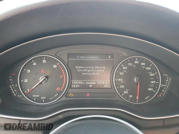2017 Audi A4 Premium Plus with VIN WAULNAF43HN018857, listed as a Copart auction lot 48876665 with 139,746 mi miles and Salvage Title. Bid and sale history available at carsss.com. Image 9.