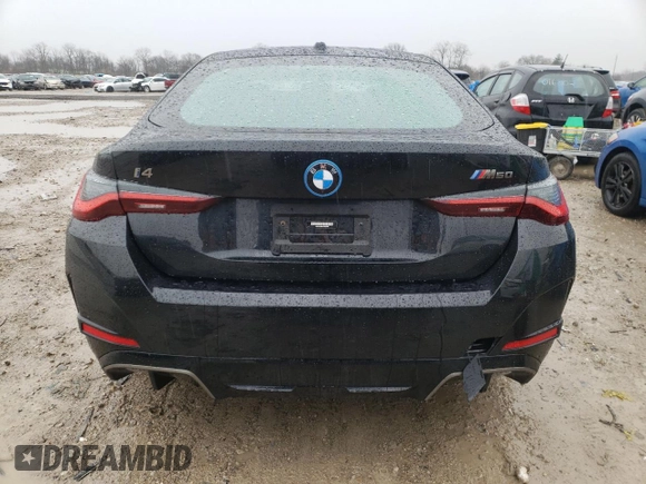 2022 BMW i4 M50 with VIN WBY33AW07PFP30186, listed as a Copart auction lot 45886973 with 0 mi miles. Bid and sale history available at carsss.com. Image 6.